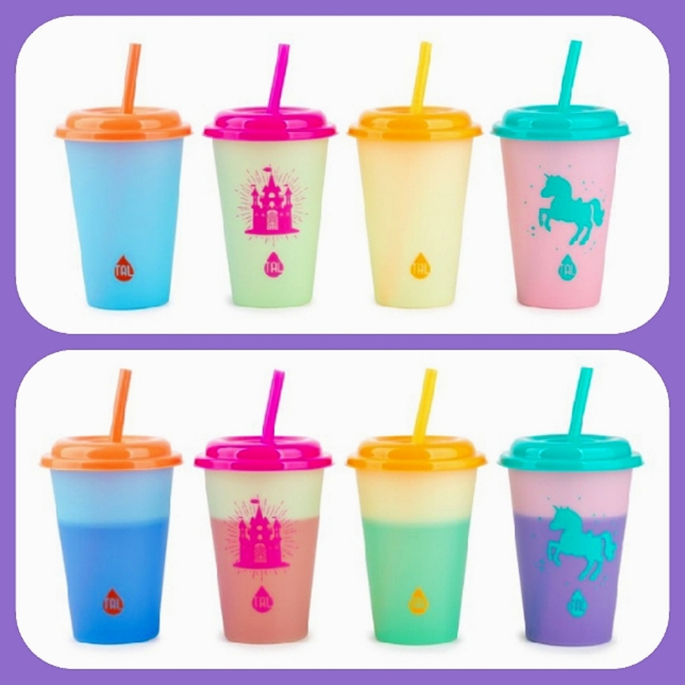 🌷3/$20🌷NWT TAL 4-Pack Reusable Color-Change Cups